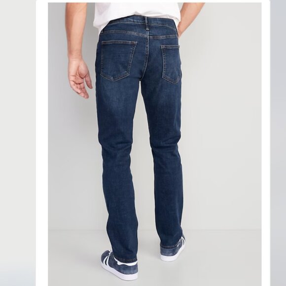 Old Navy Dark Wash Slim Jeans - Size 33x32 comfy denim - Picture 3 of 7